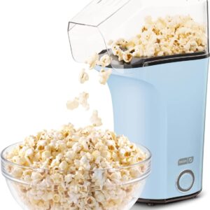 DASH Hot Air Popcorn Popper Maker with Measuring Cup to Portion Popping Corn Kernels + Melt Butter, 16 Cups - Dream Blue