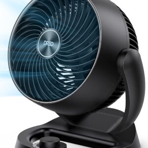 Dreo Fan for Bedroom, 12 Inches, 70ft Powerful Airflow, 28db Quiet Table Air Circulator Fans for Whole Room, 120° Adjustable Tilt, 3 Speeds, Desktop Fan for Home, Office, Kitchen