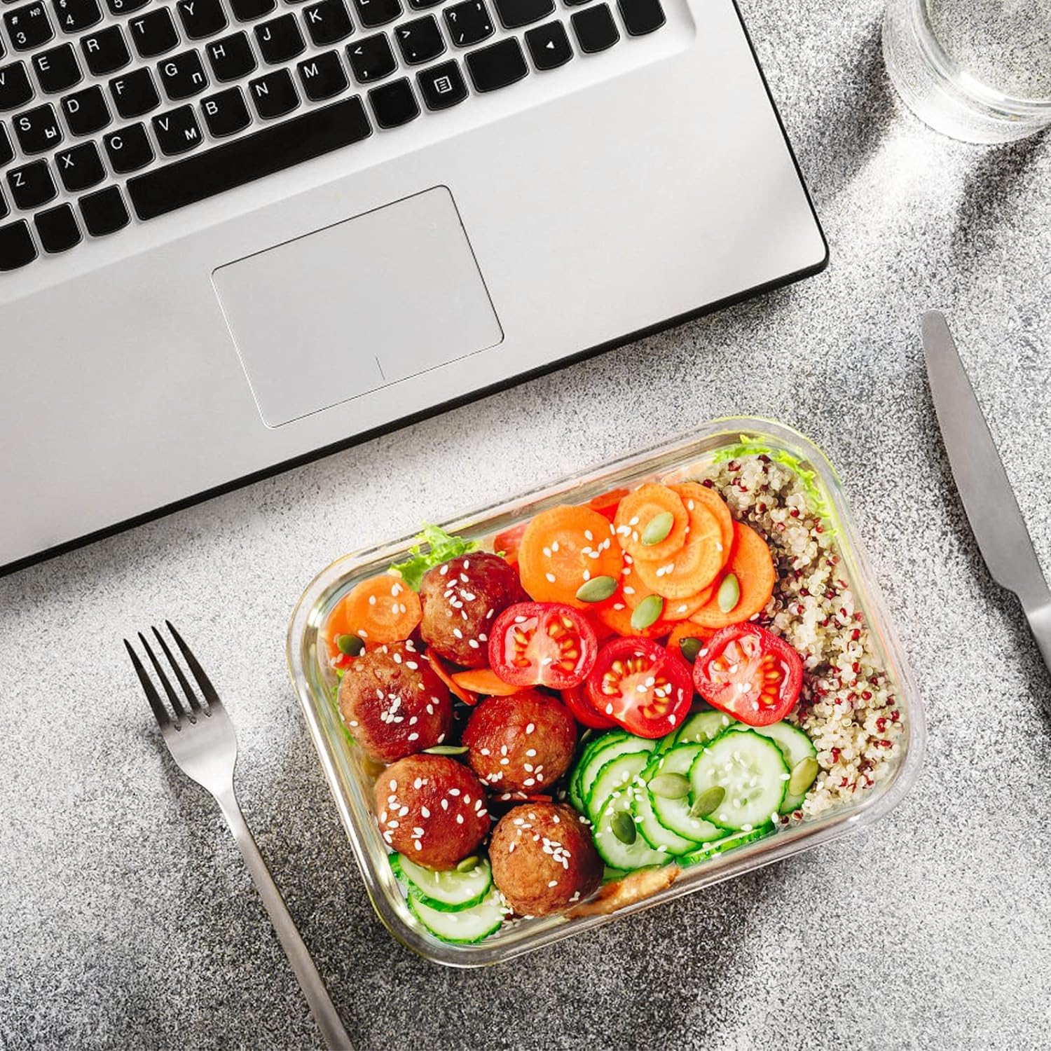 M MCIRCO 24-Piece Glass Food Storage Containers with Upgraded Snap Locking Lids,Glass Meal Prep Containers Set - Airtight Lunch Containers, Microwave, Oven, Freezer and Dishwasher - Image 5